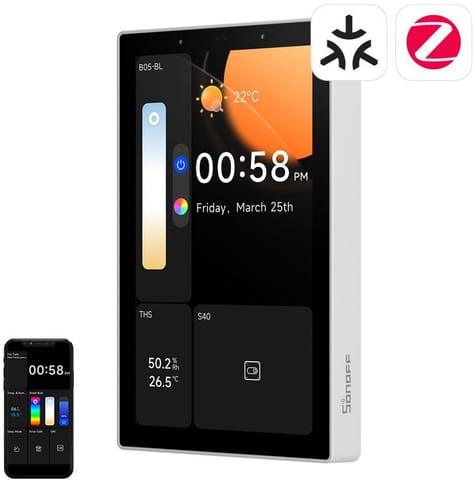 ⁨Panel sterowania WiFi/Bluetooth/ZigBee Matter SONOFF NSPanel Pro 120 (biały) NSPanel120PW⁩ w sklepie Wasserman.eu