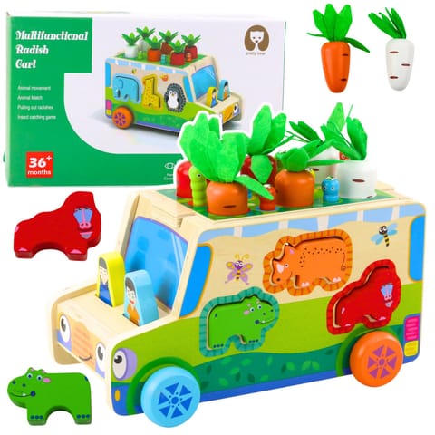 ⁨Auto Edukacyjne Drewniane Sorter Kształty Układanka Labirynt⁩ w sklepie Wasserman.eu