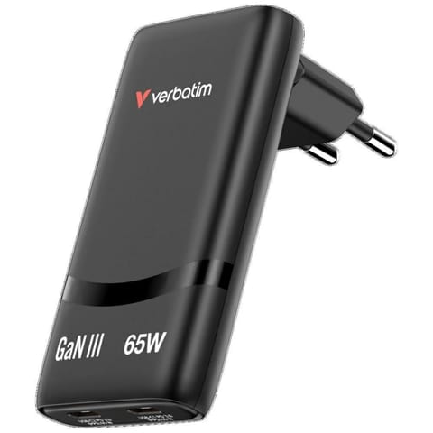 ⁨Ładowarka sieciowa Verbatim Fold n Go    GaN 65W czarny 32354⁩ w sklepie Wasserman.eu