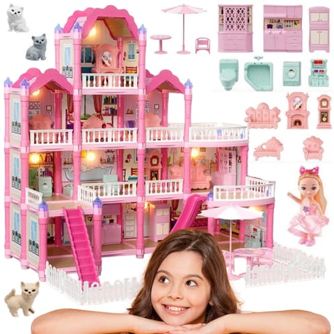 ⁨WOOPIE Domek dla Lalek Villa z Akcesoriami i Lalką 296el.⁩ w sklepie Wasserman.eu
