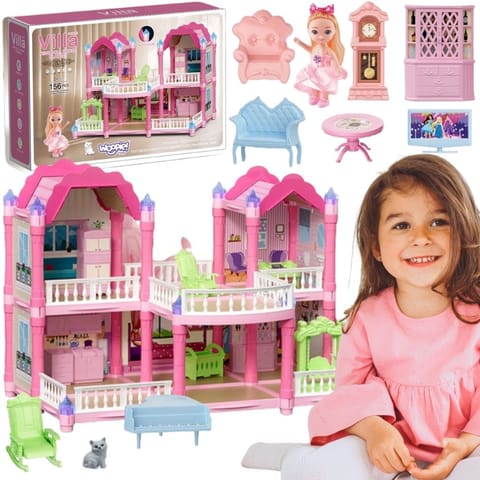 ⁨WOOPIE Domek Dla Lalek Willa Ogrodowa 156el.⁩ w sklepie Wasserman.eu