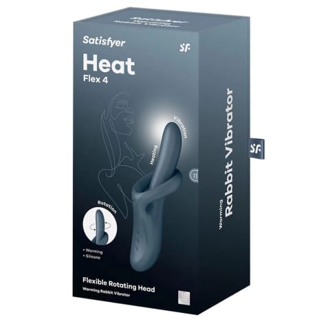 ⁨Podgrzewany wibrator do punktu G Heat flex 4 grey Satisfyer⁩ w sklepie Wasserman.eu