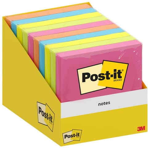 ⁨Bloczek samoprzylepny POST-IT 76x76mm mix kolorów (10x100kart.) 7100317840 3M⁩ w sklepie Wasserman.eu