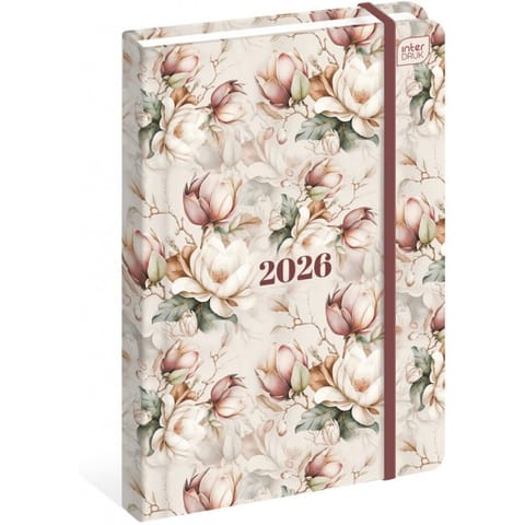 ⁨Kalendarz książkowy 2026 A5 192 Mat+UV Magnolia INTERDRUK⁩ w sklepie Wasserman.eu