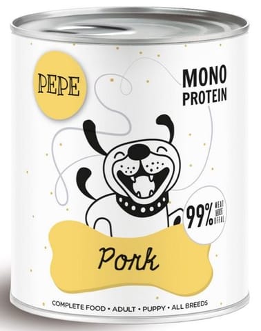 ⁨Paka Zwierzaka PEPE Pork (wieprzowina) puszka 800g⁩ w sklepie Wasserman.eu