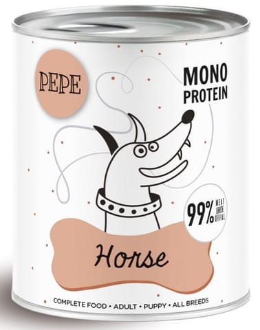⁨Paka Zwierzaka PEPE Horse (koń) puszka 800g⁩ w sklepie Wasserman.eu
