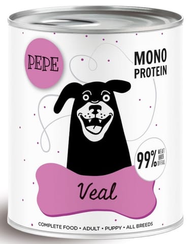 ⁨Paka Zwierzaka PEPE Veal (cielęcina) puszka 800g⁩ w sklepie Wasserman.eu
