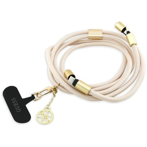 ⁨Kabel Guess CBDY 4G Charm USB-C/USB-C    150cm beżowy⁩ w sklepie Wasserman.eu