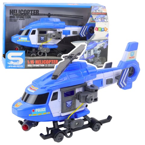 ⁨Helikopter Policyjny Hak Nosze Światła Dźwięki Niebieski 1:16⁩ w sklepie Wasserman.eu