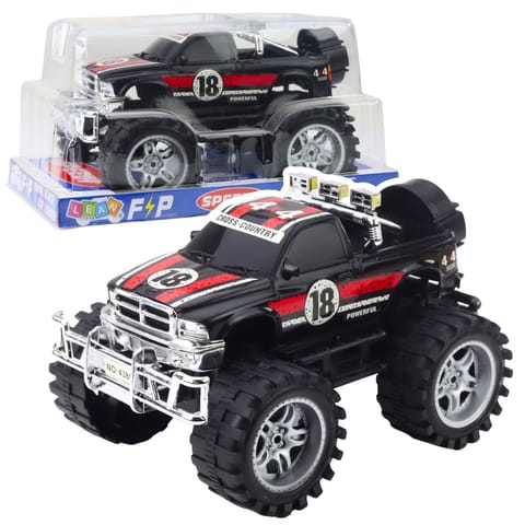 ⁨Samochód Terenowy Z Napędem Na Tył Duże Koła Czerwono-Czarny 27cm⁩ w sklepie Wasserman.eu