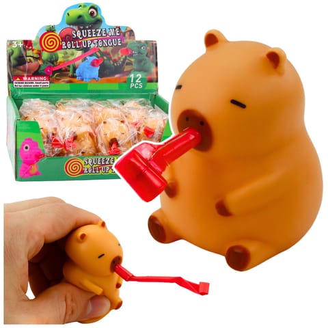 ⁨Gniotek Kapibara Z Trąbką Piszczałka Figurka Brązowa 7cm⁩ w sklepie Wasserman.eu