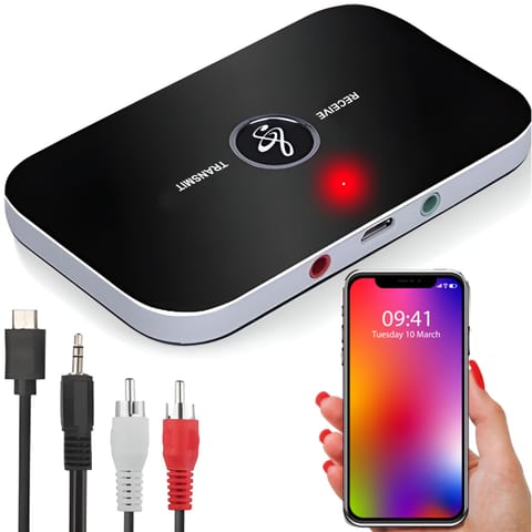 Transmiter Bluetooth odbiornik / nadajnik do przesyłania dźwięku 3.5 mm Jack RCA w sklepie Wasserman.eu