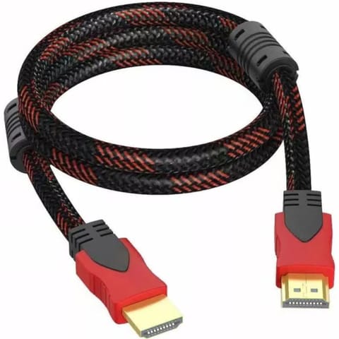 Kabel przewód HDMI FullHD 4K 3D 2.7 m - czarno czerwony w sklepie Wasserman.eu