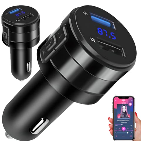 Transmiter samochodowy FM MP3 Bluetooth z ładowarką USB LCD w sklepie Wasserman.eu