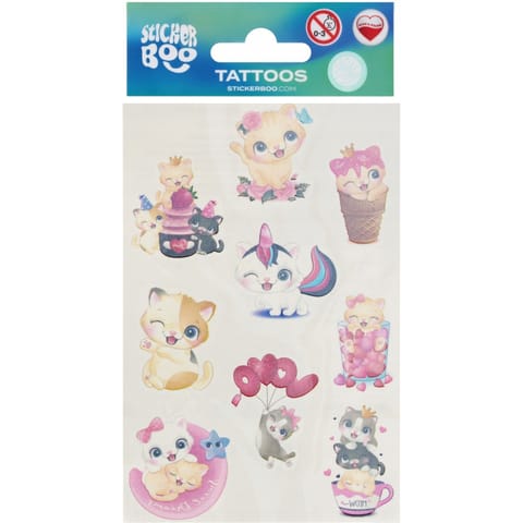 ⁨Naklejki tatuaże KOTKI 100x190 S-BOO 559310⁩ w sklepie Wasserman.eu