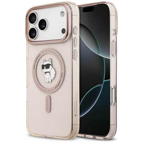 ⁨Etui Karl Lagerfeld IML Choupette        MagSafe do iPhone 17 Pro Max różowy⁩ w sklepie Wasserman.eu