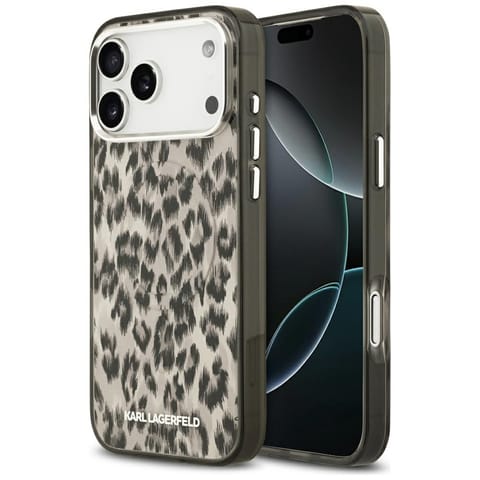 ⁨Etui Karl Lagerfeld IML Leopard Pattern  MagSafe do iPhone 17 Pro Max brązowy⁩ w sklepie Wasserman.eu