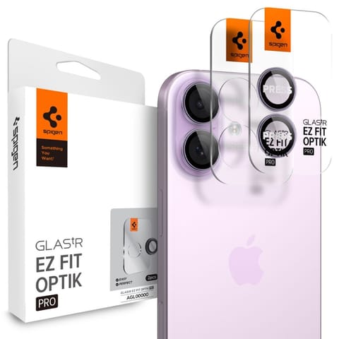 ⁨Spigen Optik Pro GLAS.TR EZ Fit Camera Protector 2-Pack - Szkło ochronne na obiektyw do iPhone 16 / 16 Plus / 17 (2 szt) (Purple)⁩ w sklepie Wasserman.eu