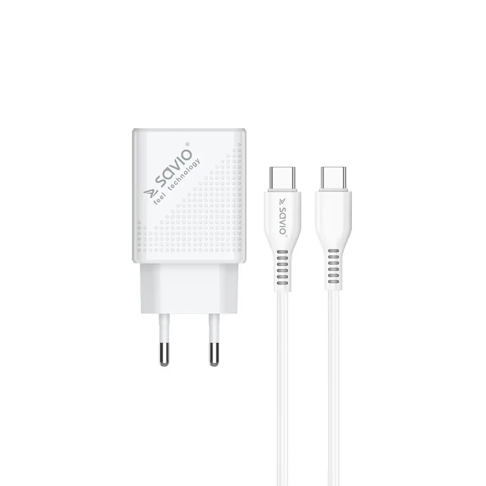 ⁨SAVIO LA-05 USB Type A & Type C Quick Charge Power Delivery 3.0 cable 1m Indoor⁩ at Wasserman.eu