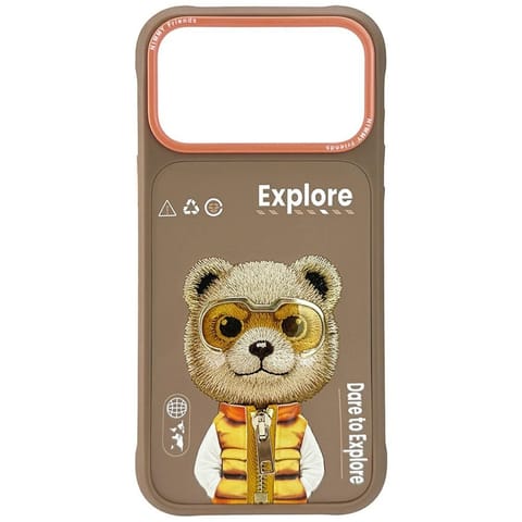 ⁨Etui Nimmy Cool&Cute 2.0 Bear do iPhone  17 Pro beżowy⁩ w sklepie Wasserman.eu