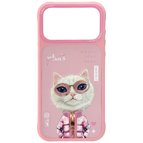 ⁨Etui Nimmy Cool&Cute 2.0 Cat do iPhone   17 Pro różowy⁩ w sklepie Wasserman.eu