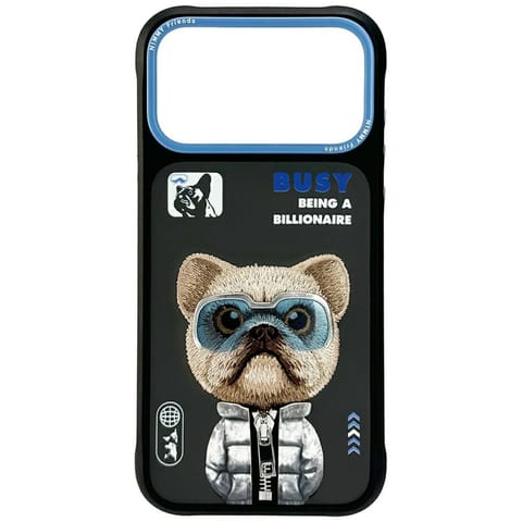 ⁨Etui Nimmy Cool&Cute 2.0 Dog do iPhone   17 Pro czarny⁩ w sklepie Wasserman.eu