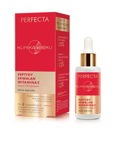 ⁨PERFECTA Klinika Wieku Peptydy Skwalan witamina C Serum liftingujące⁩ w sklepie Wasserman.eu
