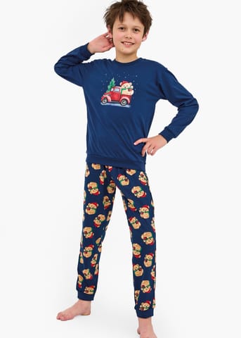 ⁨PIŻAMA CORNETTE CHŁ KY-966/172 TEDDY 2 (kolor granat, rozmiar 158-164)⁩ w sklepie Wasserman.eu