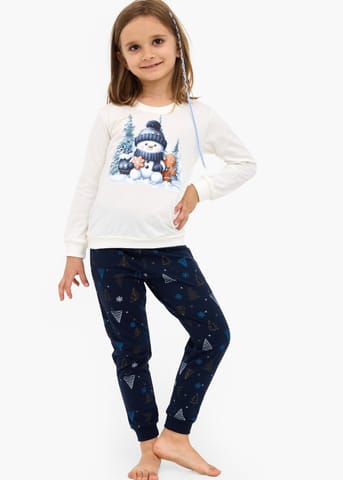 ⁨PIŻAMA CORNETTE DZ KD-977/189 SNOWY DAY (kolor ecri, rozmiar 110-116)⁩ w sklepie Wasserman.eu