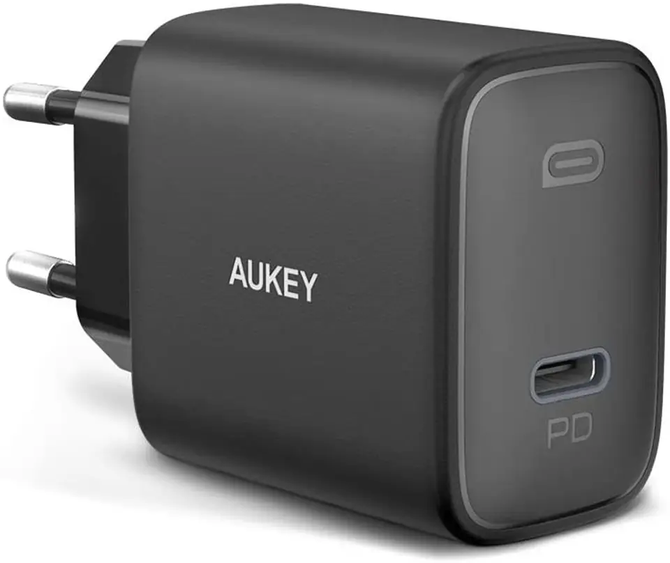 ⁨AUKEY PA-F1S Swift mobile device charger Black 1xUSB C Power Delivery 3.0 20W 3A⁩ at Wasserman.eu