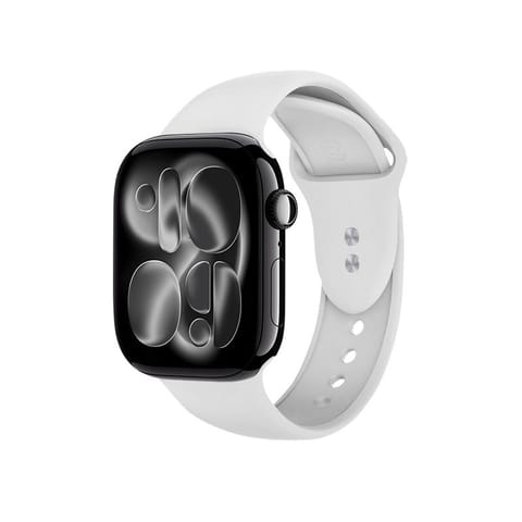 ⁨Crong Liquid - Pasek do Apple Watch 44/45/46/49 mm (biały)⁩ w sklepie Wasserman.eu