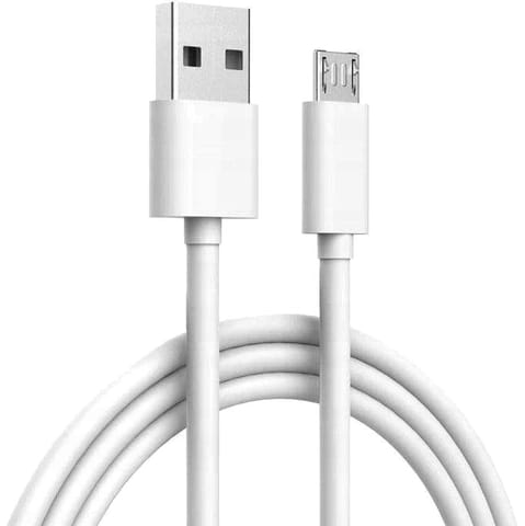 ⁨Kabel USB - micro USB TYP B uniwersalny 1m biały⁩ w sklepie Wasserman.eu