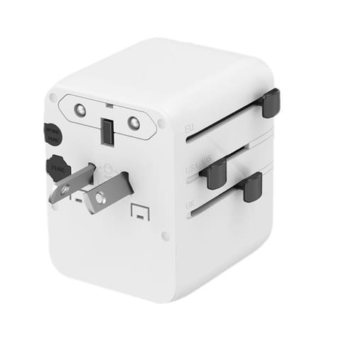 ⁨Uniwersalny adapter zasilania Gembird TPA-1A2C20-01-W z ładowarką 2x USB-C, 1x USB-A, 20W Gan biały⁩ w sklepie Wasserman.eu