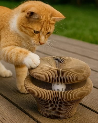 Zolux Chatouille Drapka tekturowa składana łapka z piłką i kocimiętką w sklepie Wasserman.eu