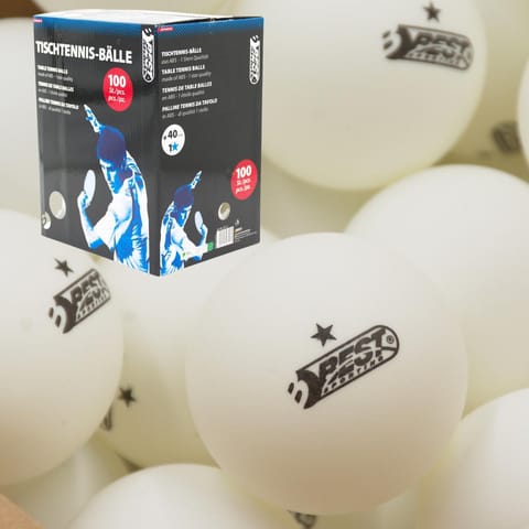 ⁨PIŁECZKI DO TENISA STOŁOWEGO BIAŁE 100SZT 1 GWIAZDKA BEST SPORTING⁩ w sklepie Wasserman.eu