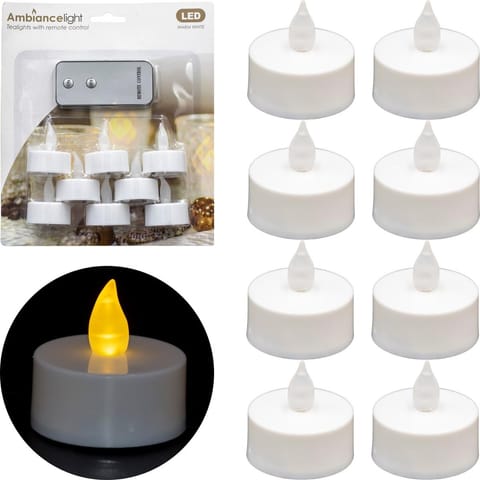 ⁨ZESTAW 8 ŚWIECZEK TEA LIGHT LED Z PILOTEM⁩ w sklepie Wasserman.eu