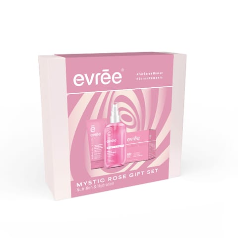 ⁨EVREE Zestaw prezentow Mystic Rose (Tonik 200ml + Krem do twarzy 50ml + Krem do rąk 75ml)⁩ w sklepie Wasserman.eu
