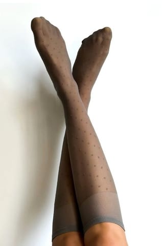 ⁨Podkolanówki Puntini Grafitto (Rozmiar Uni)⁩ w sklepie Wasserman.eu