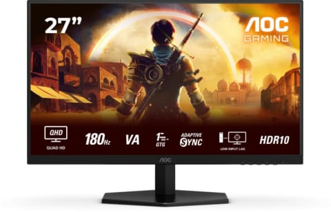 ⁨Monitor AOC Q27G42XNE (27" /VA /180Hz /2560 x 1440 /Czarny)⁩ w sklepie Wasserman.eu