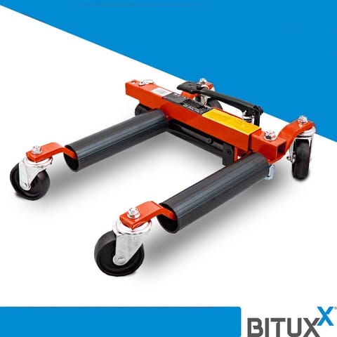 ⁨Wózek manewrowy hydrauliczny pod koła 1 sztuka czerwony⁩ w sklepie Wasserman.eu