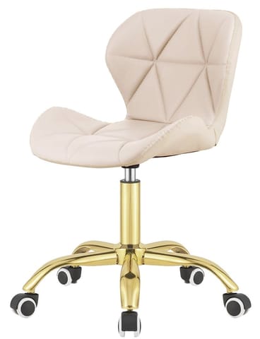 ⁨Krzesło obrotowe VASTO OFFICE PU CREAM GOLD⁩ w sklepie Wasserman.eu