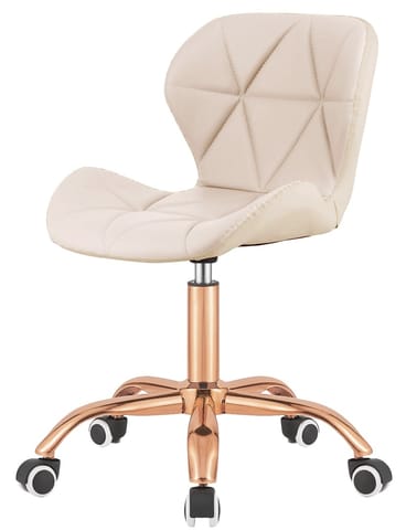 ⁨Krzesło obrotowe VASTO OFFICE PU CREAM ROSE GOLD⁩ w sklepie Wasserman.eu