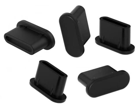 ⁨Zaślepka silikonowa USB-C przeciw kurzowi. Zestaw 5 sztuk⁩ w sklepie Wasserman.eu