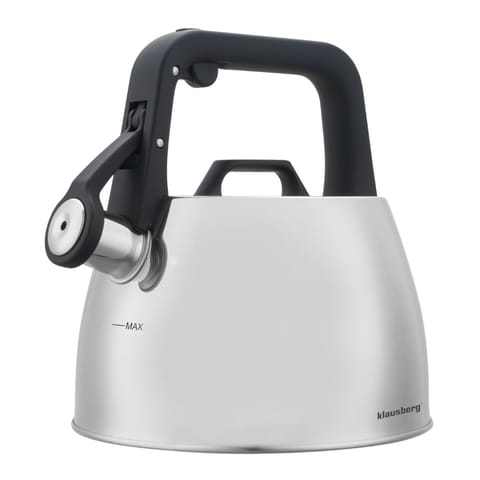 ⁨CZAJNIK STALOWY Z GWIZDKIEM 2,5L KLAUSBERG KB-7914⁩ w sklepie Wasserman.eu