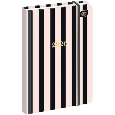 ⁨Kalendarz książkowy A6 192 Metallic stripes INTERDRUK⁩ w sklepie Wasserman.eu