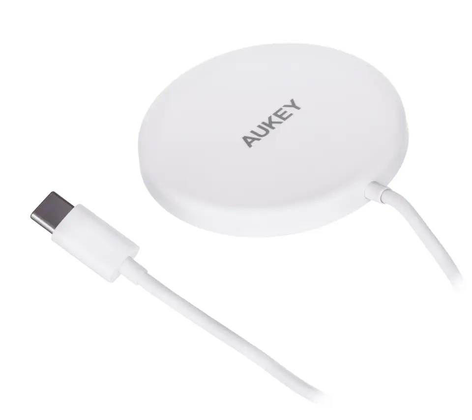 ⁨AUEKY Aircore Magnetic LC-A1 Wireless magnetic charger QI USB-C 15W White⁩ at Wasserman.eu