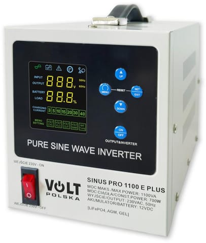 ⁨Przetwornica VOLT POLSKA SINUSPRO 1100E PLUS 12/230V (700/1100W) [AGM, GEL, LiFePO4⁩ w sklepie Wasserman.eu