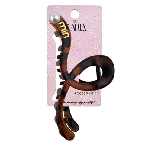 ⁨Spinka klamra do włosów z perłą XL 13x6 cm panterka SP354PAN⁩ w sklepie Wasserman.eu