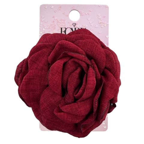 ⁨Spinka do włosów duża klamra XL kwiat róża bordowa 9cm SP288BOR⁩ w sklepie Wasserman.eu