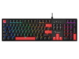 ⁨Klawiatura mechaniczna A4TECH BLOODY S520N Fire Black (BLMS RED Plus Switch)⁩ w sklepie Wasserman.eu